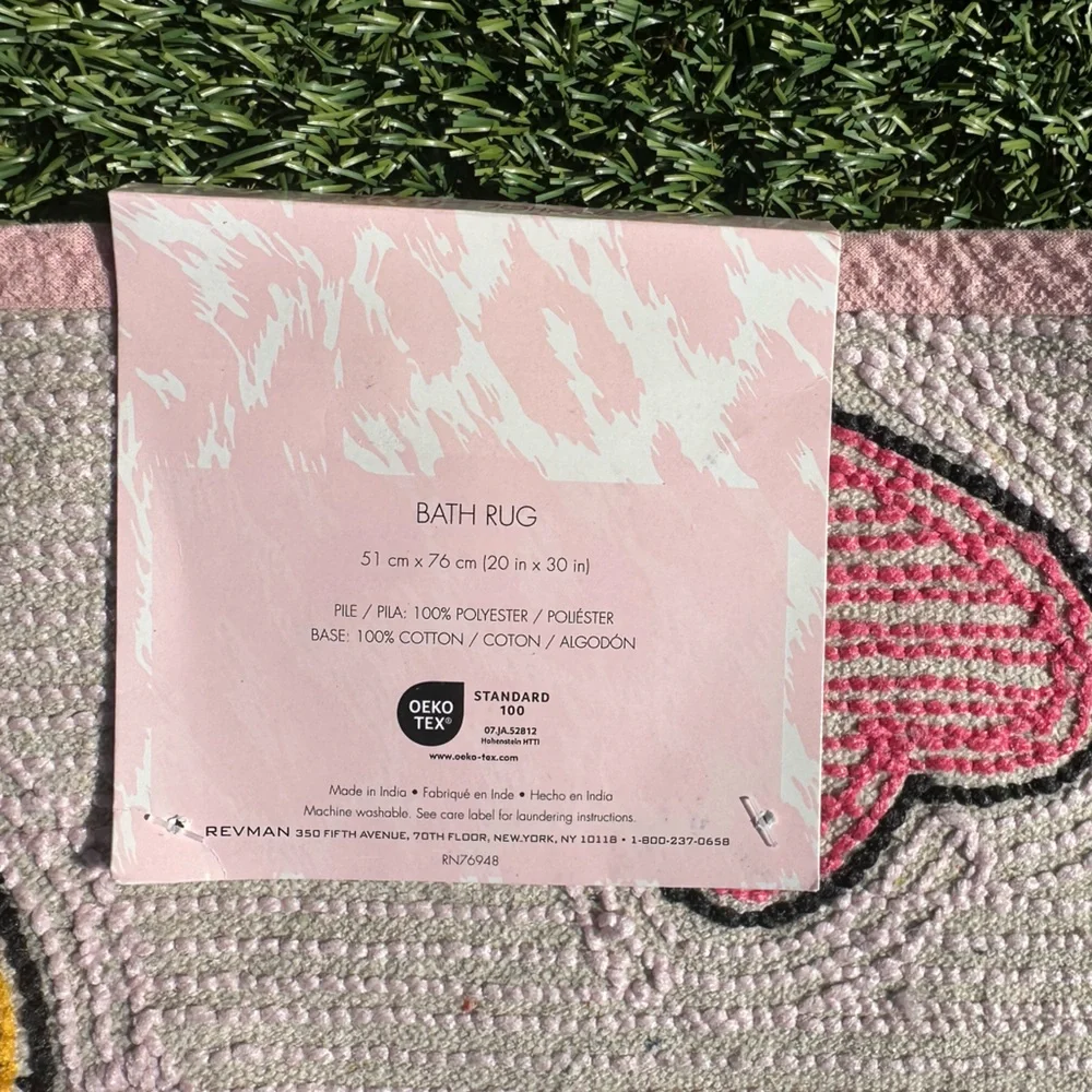 Brand New Betsey Johnson Pink Christmas Bath Rug